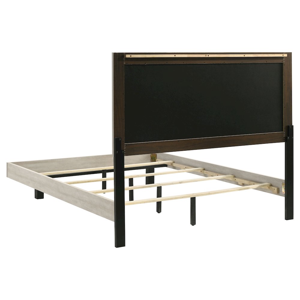 Trenton 54-inch Wood Full Panel Bed Rustic Cream. Picture 4