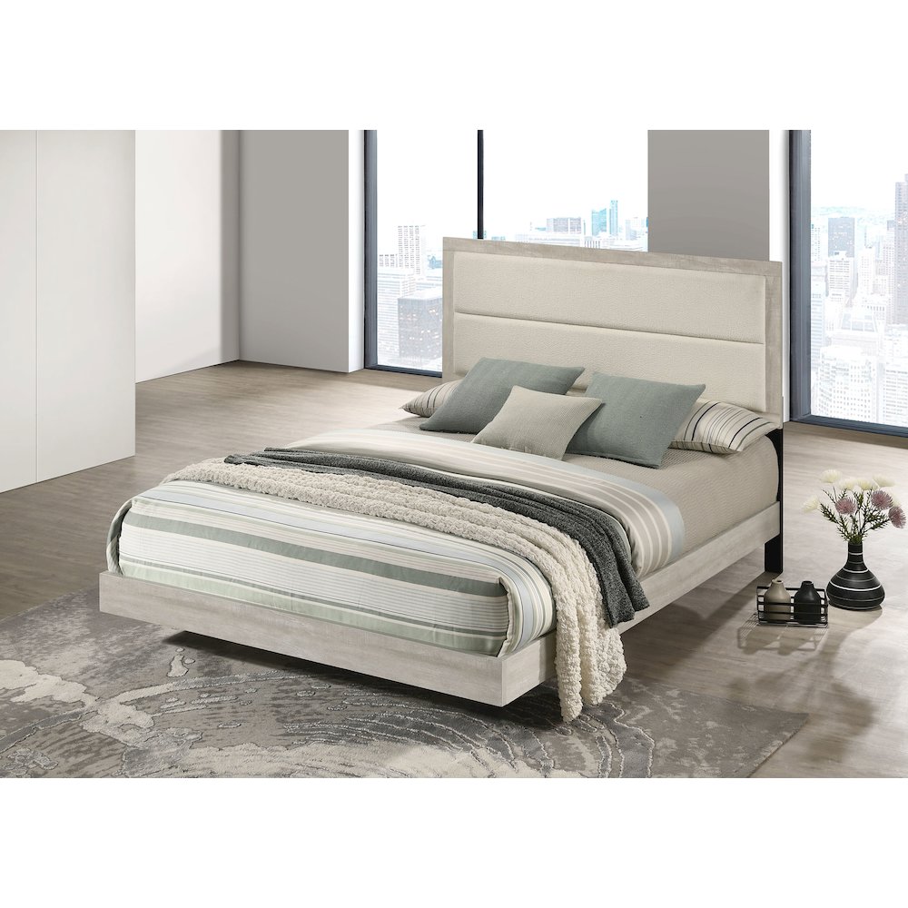 Trenton 54-inch Wood Eastern King Panel Bed Rustic Cream. Picture 2