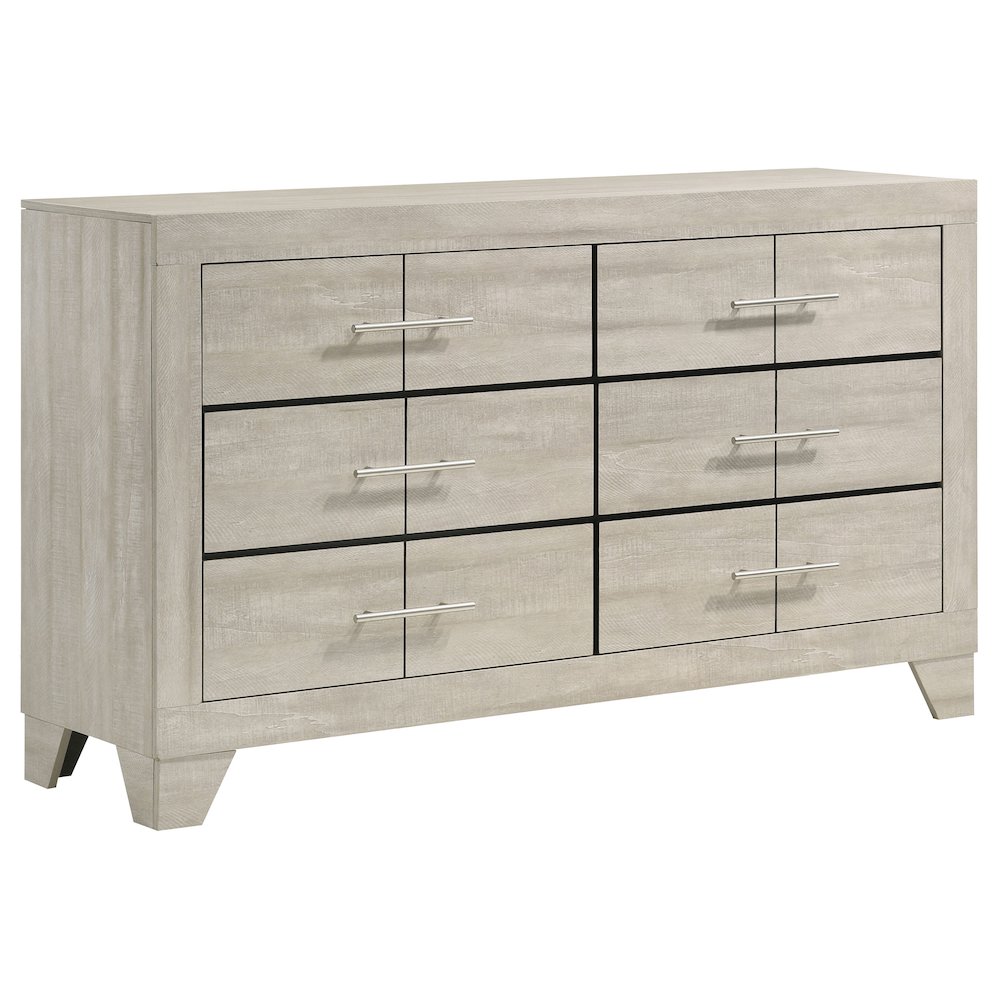 Trenton 6-drawer Bedroom Dresser Rustic Cream. Picture 1
