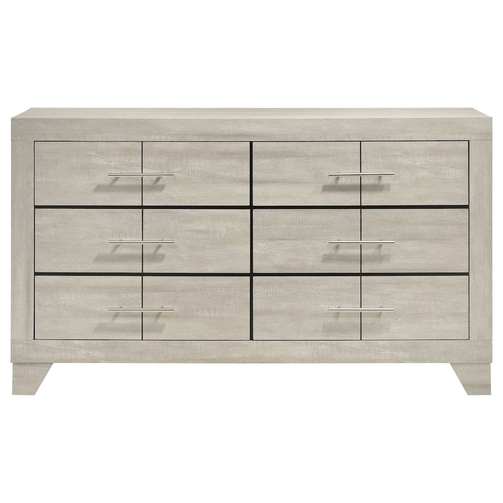 Trenton 6-drawer Bedroom Dresser Rustic Cream. Picture 3