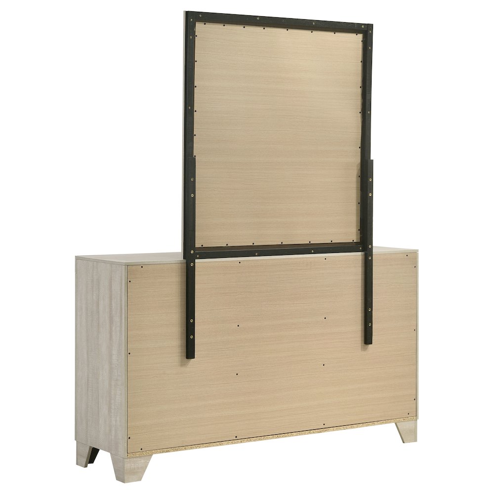 Trenton 6-drawer Bedroom Dresser With Mirror Rustic Cream. Picture 6