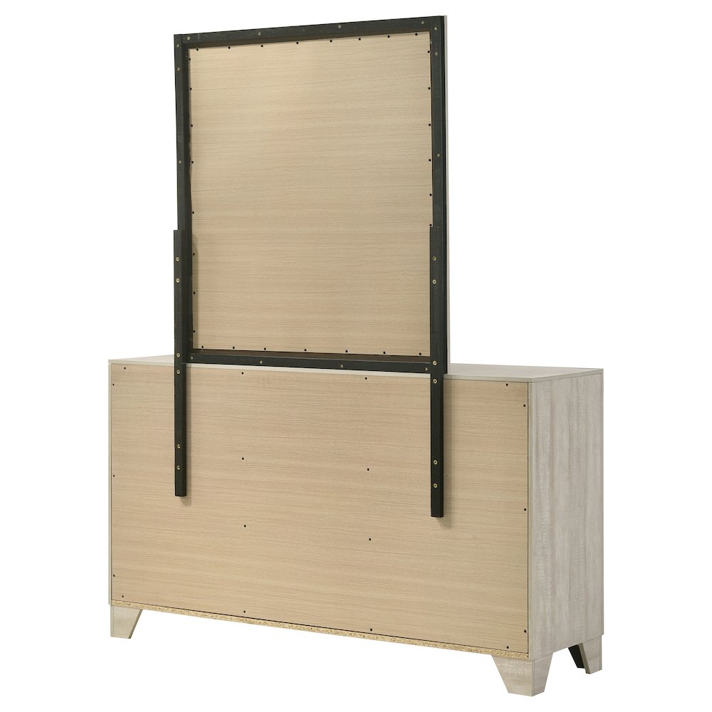 Trenton 6-drawer Bedroom Dresser With Mirror Rustic Cream. Picture 8