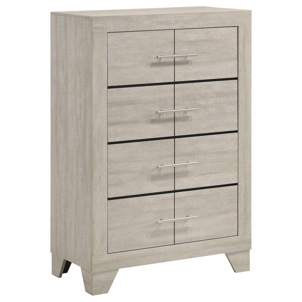 Trenton 4-drawer Bedroom Chest of Drawers Rustic Cream. Picture 1