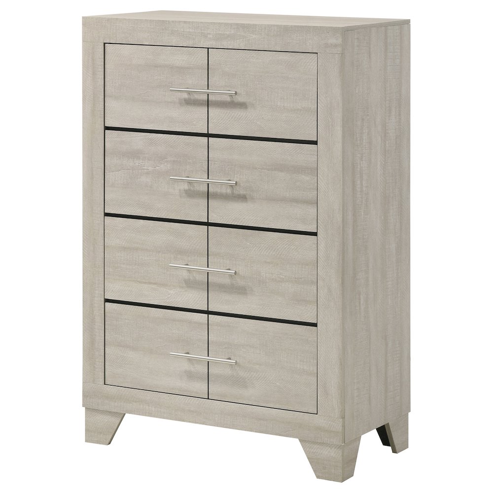 Trenton 4-drawer Bedroom Chest of Drawers Rustic Cream. Picture 4