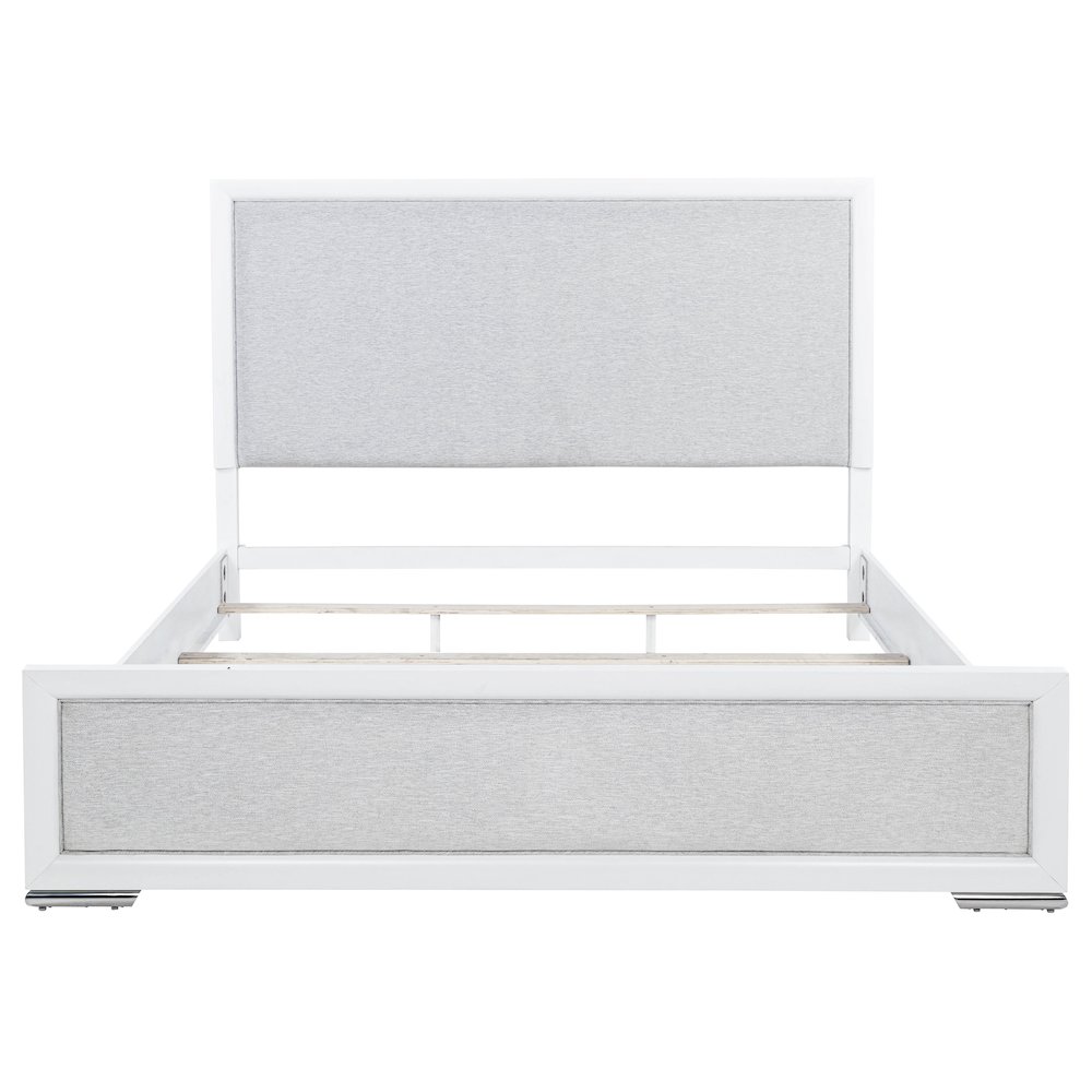 Gracemont 57-inch Eastern King Panel Bed Grey and White. Picture 4