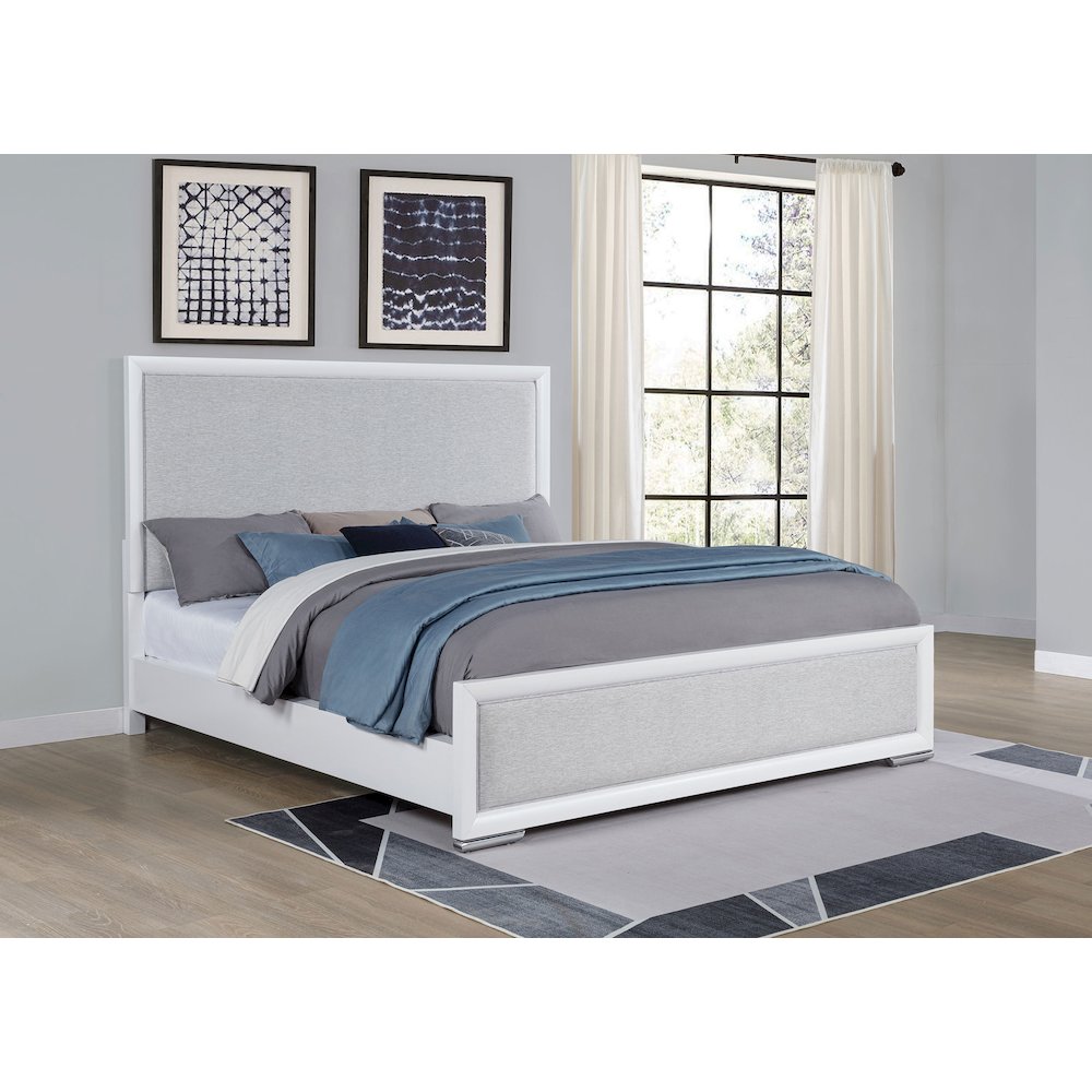 Gracemont 57-inch California King Panel Bed Grey and White. Picture 2