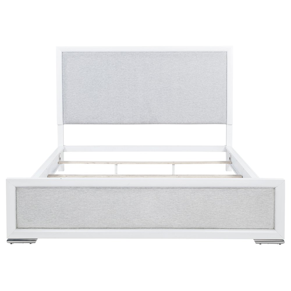 Gracemont 57-inch California King Panel Bed Grey and White. Picture 4