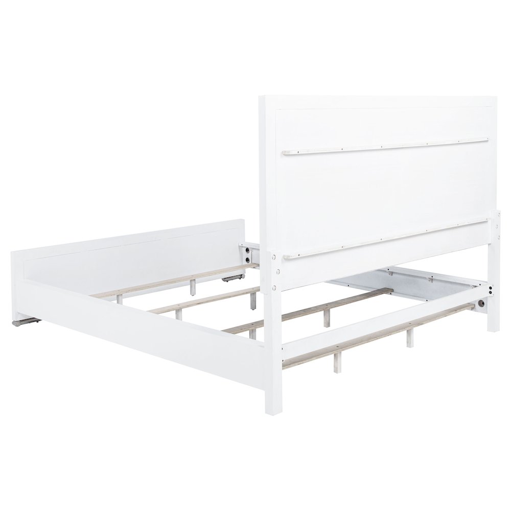 Gracemont 57-inch California King Panel Bed Grey and White. Picture 5