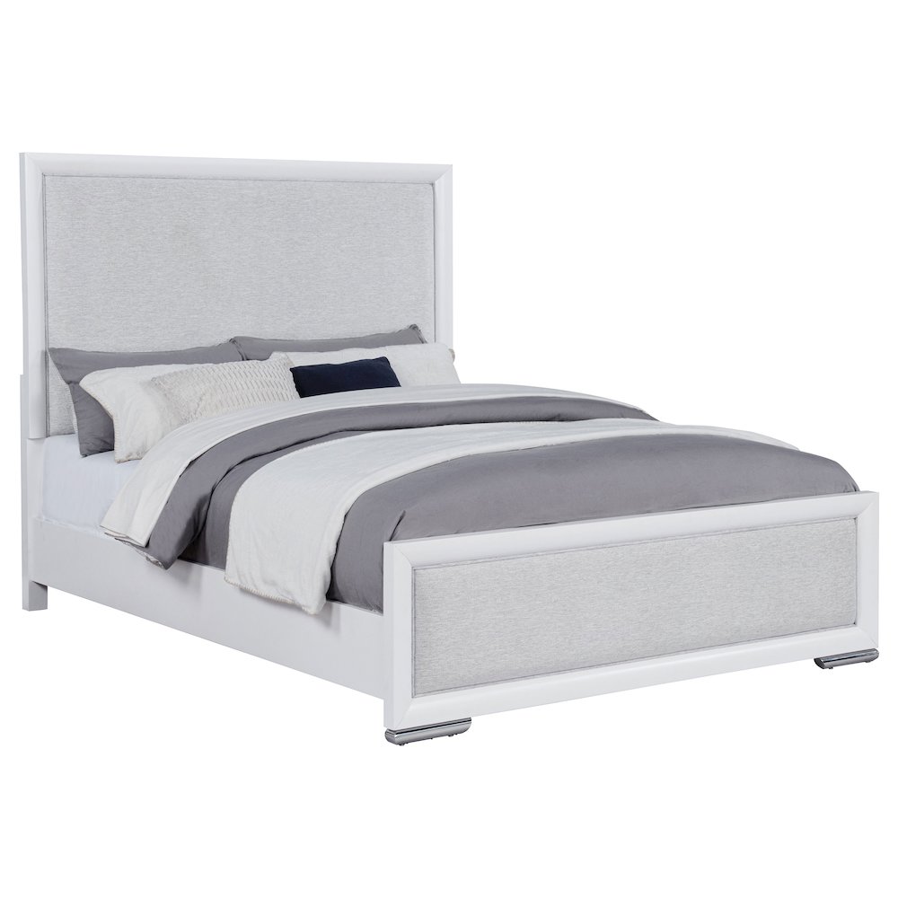 Gracemont 57-inch Queen Panel Bed Grey and White. Picture 3