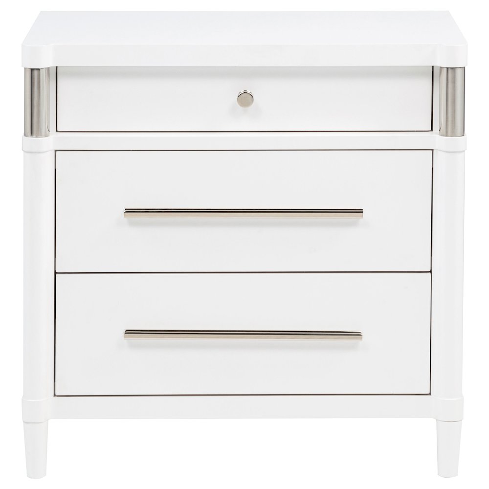 Gracemont 3-drawer Bedroom Nightstand Bedside Table White. Picture 3