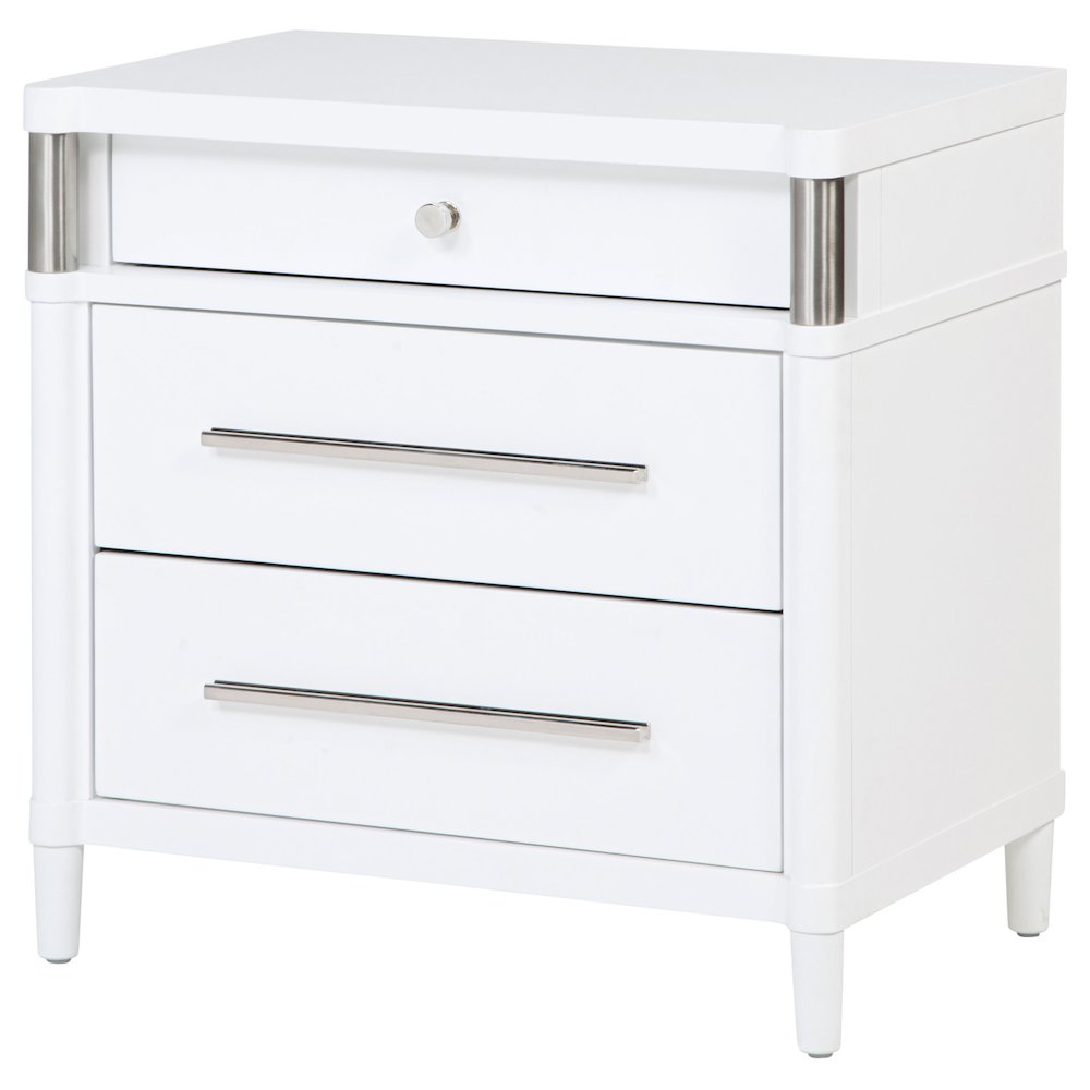 Gracemont 3-drawer Bedroom Nightstand Bedside Table White. Picture 4