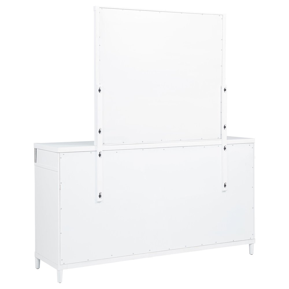Gracemont 8-drawer Bedroom Dresser with Mirror White. Picture 6
