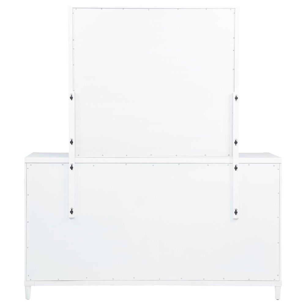 Gracemont 8-drawer Bedroom Dresser with Mirror White. Picture 7
