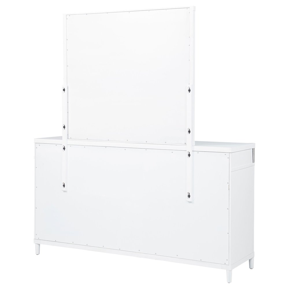 Gracemont 8-drawer Bedroom Dresser with Mirror White. Picture 8