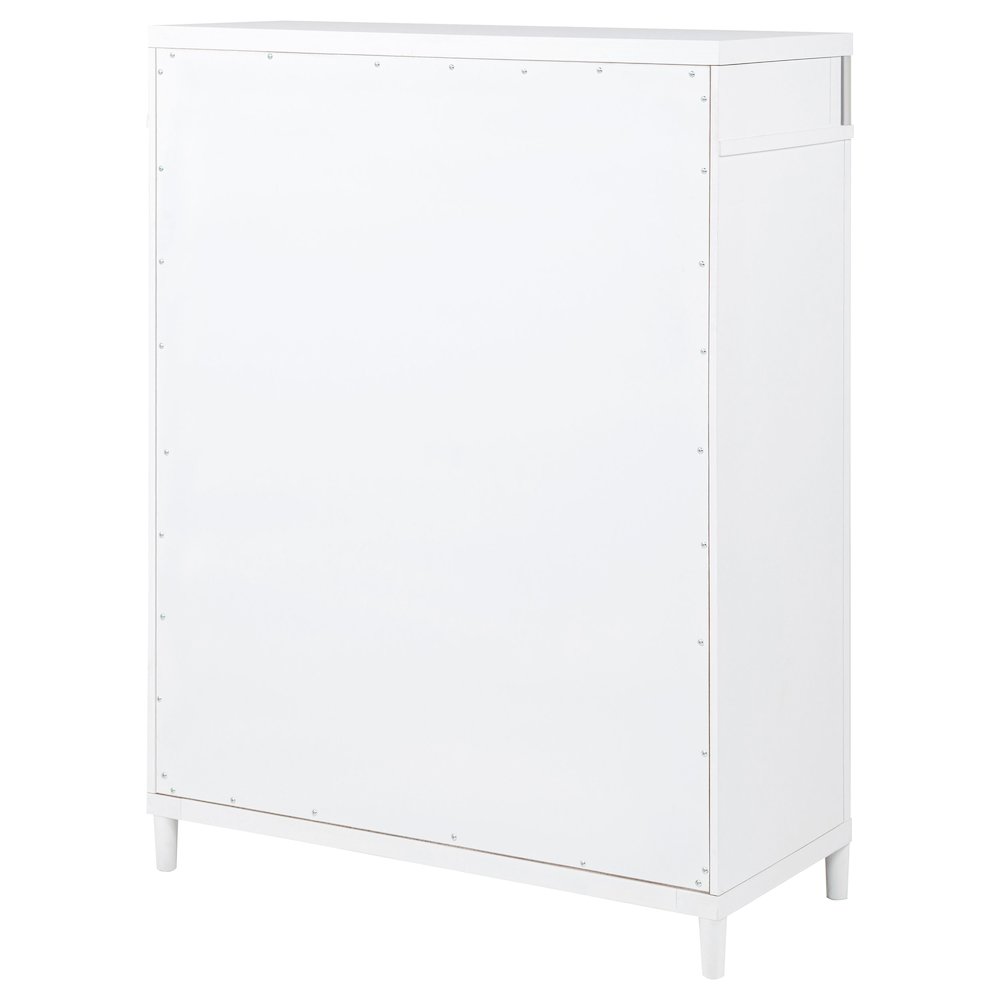 Gracemont 5-drawer Bedroom Chest of Drawers White. Picture 8