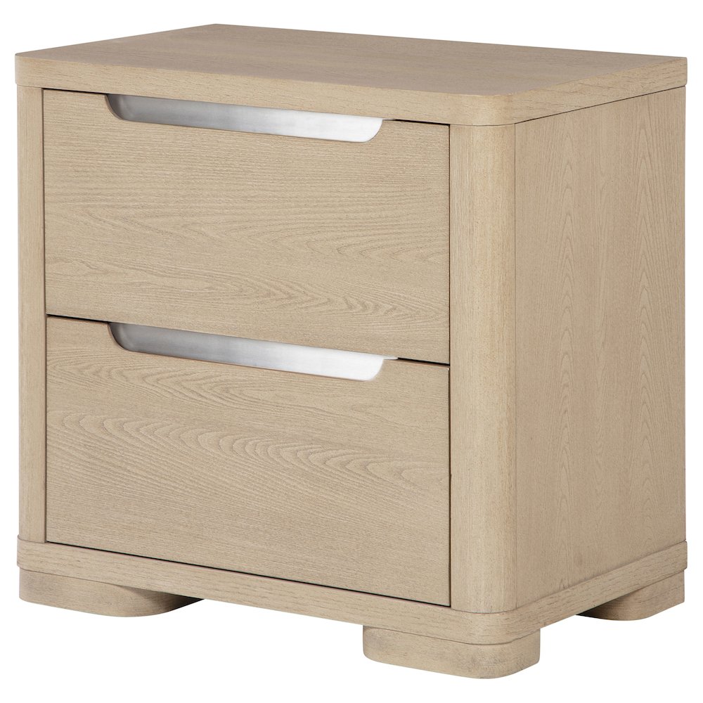 Ladera 2-drawer Nightstand Bedside Table Light Elm. Picture 4