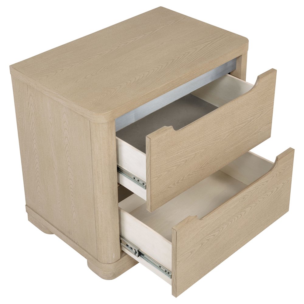 Ladera 2-drawer Nightstand Bedside Table Light Elm. Picture 11