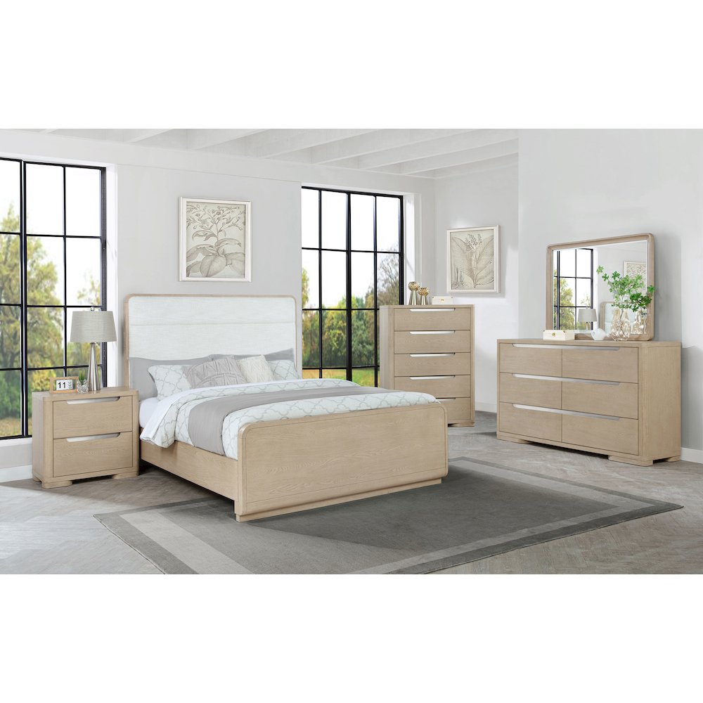 Ladera 2-drawer Nightstand Bedside Table Light Elm. Picture 13