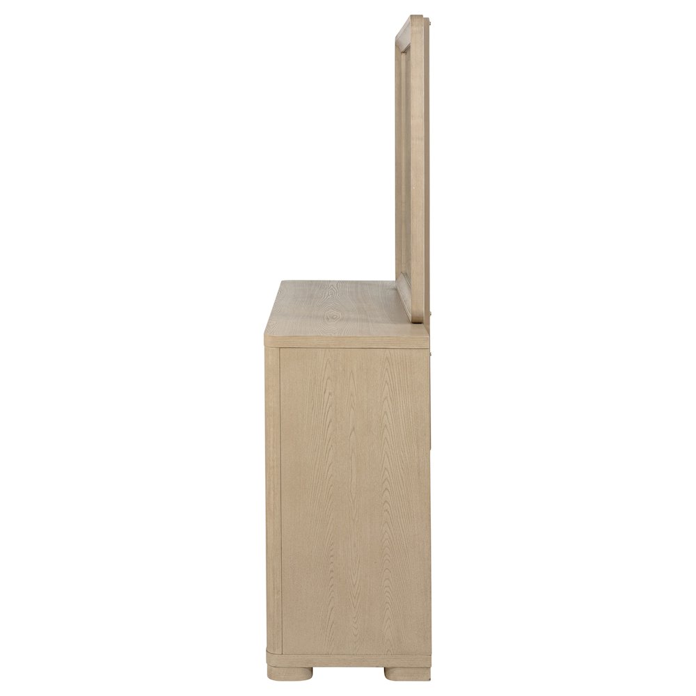 Ladera 6-drawer Bedroom Dresser and Mirror Light Elm. Picture 5