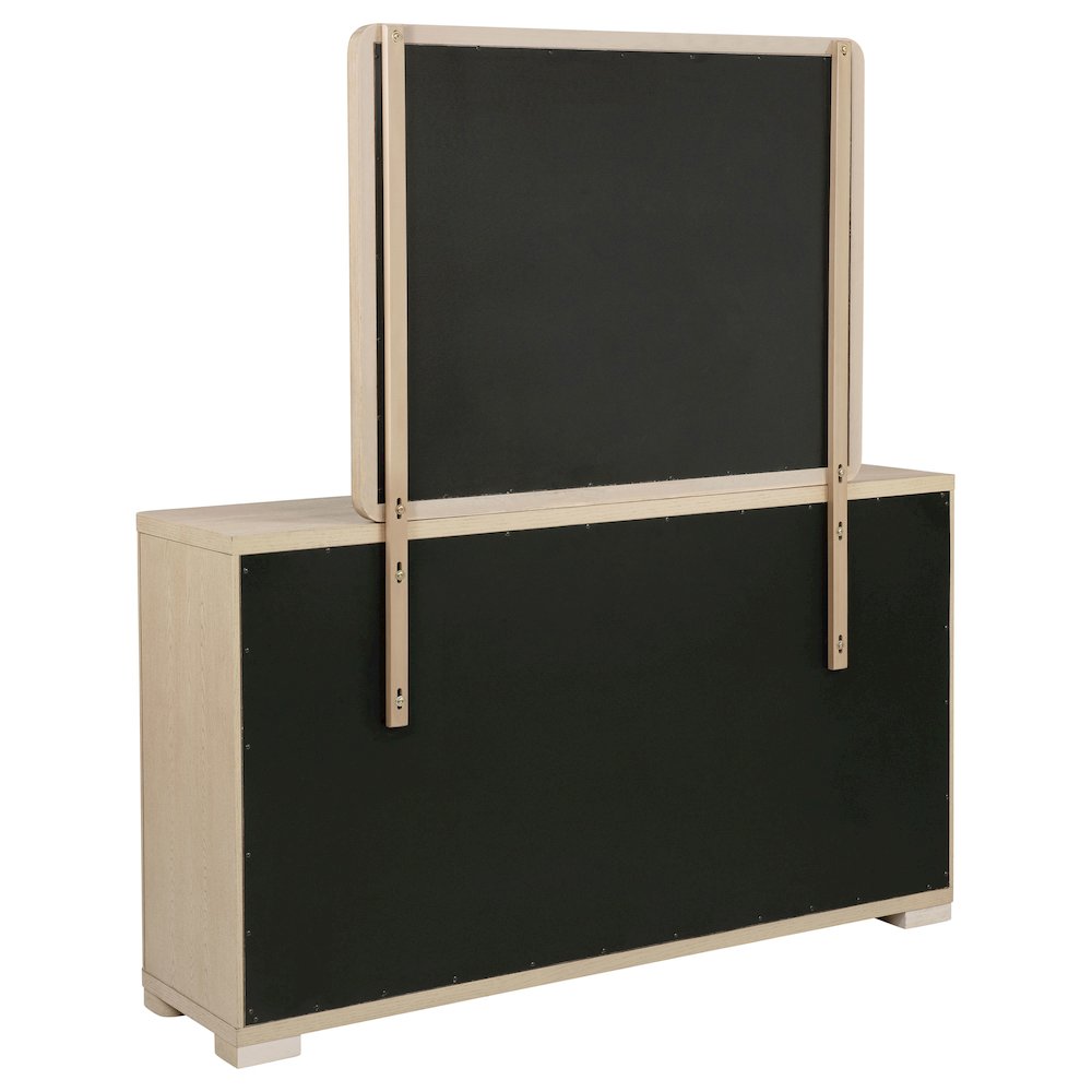 Ladera 6-drawer Bedroom Dresser and Mirror Light Elm. Picture 6