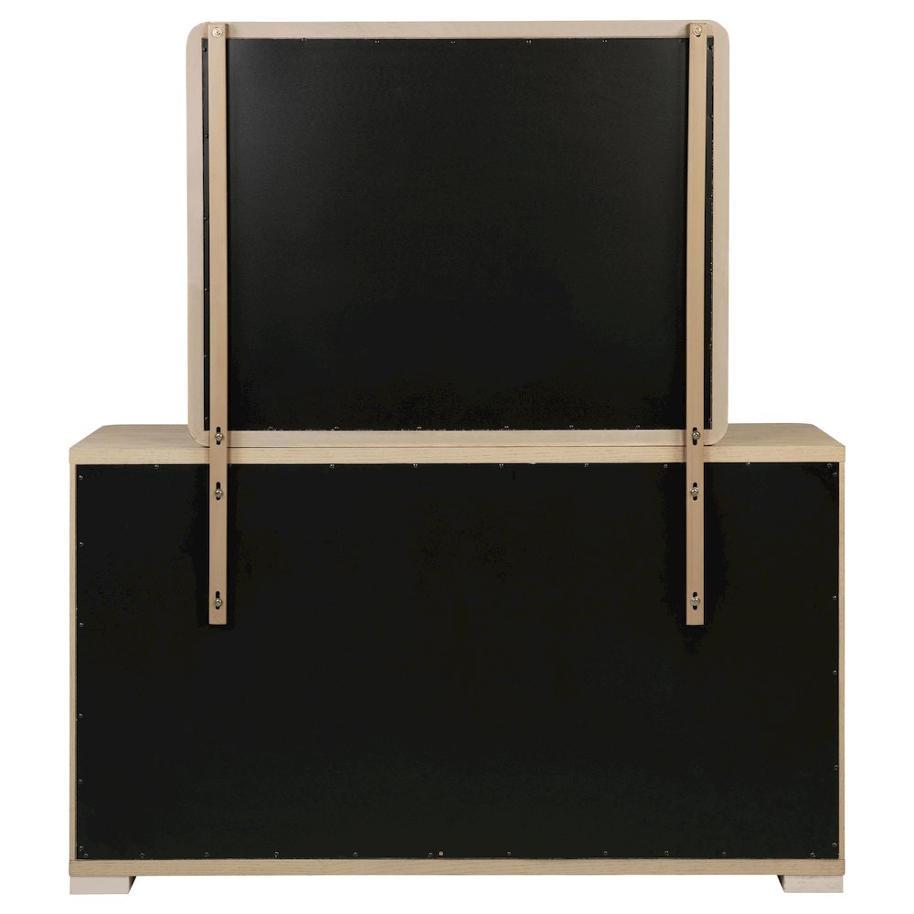 Ladera 6-drawer Bedroom Dresser and Mirror Light Elm. Picture 7