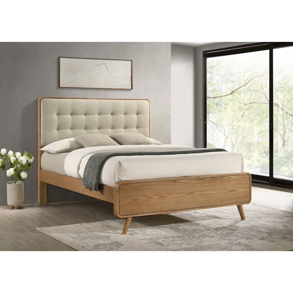 Robyn Wood California King Platform Bed Light Ash. Picture 2