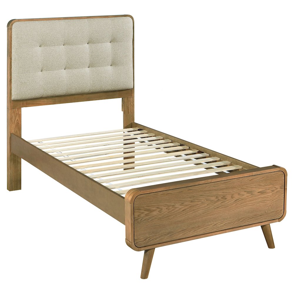 Robyn Wood Twin Platform Bed Light Ash. Picture 1