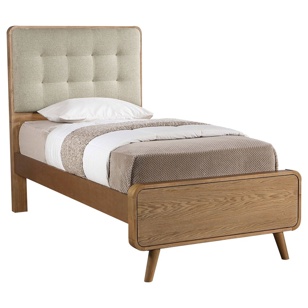 Robyn Wood Twin Platform Bed Light Ash. Picture 3