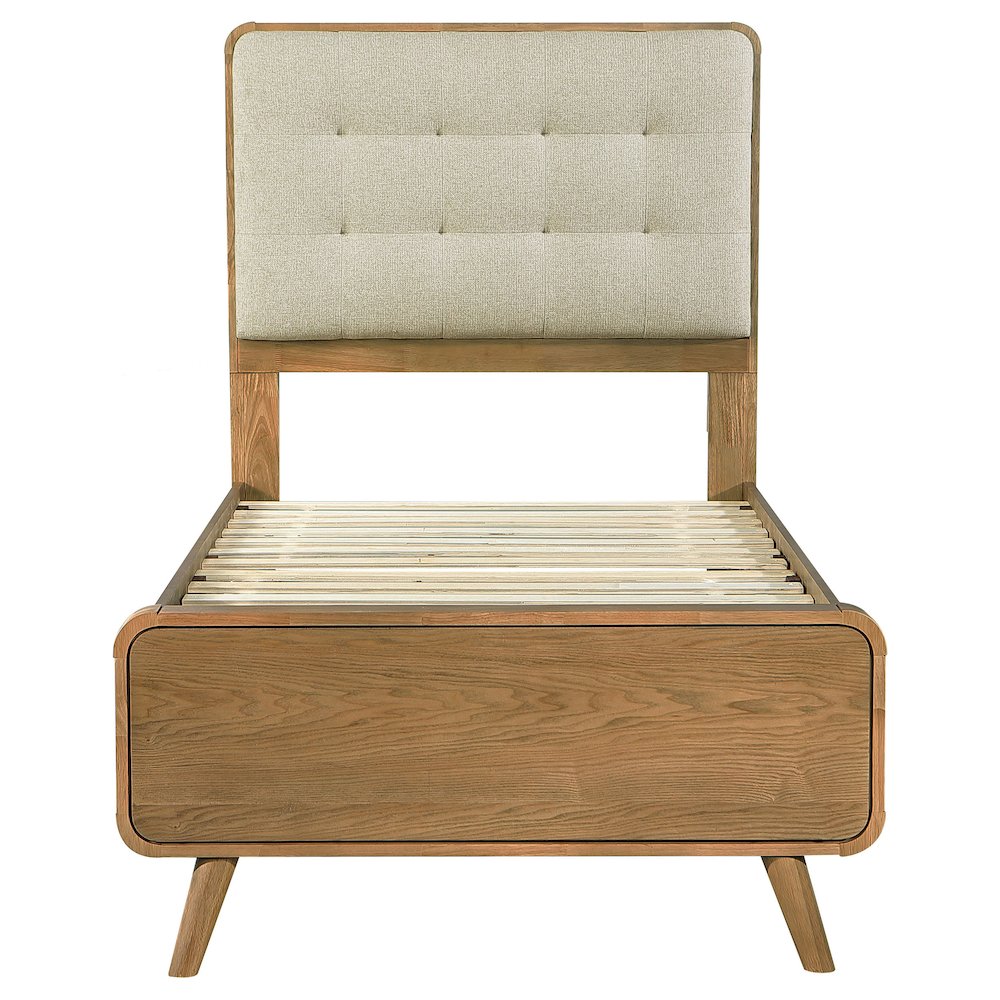 Robyn Wood Twin Platform Bed Light Ash. Picture 4