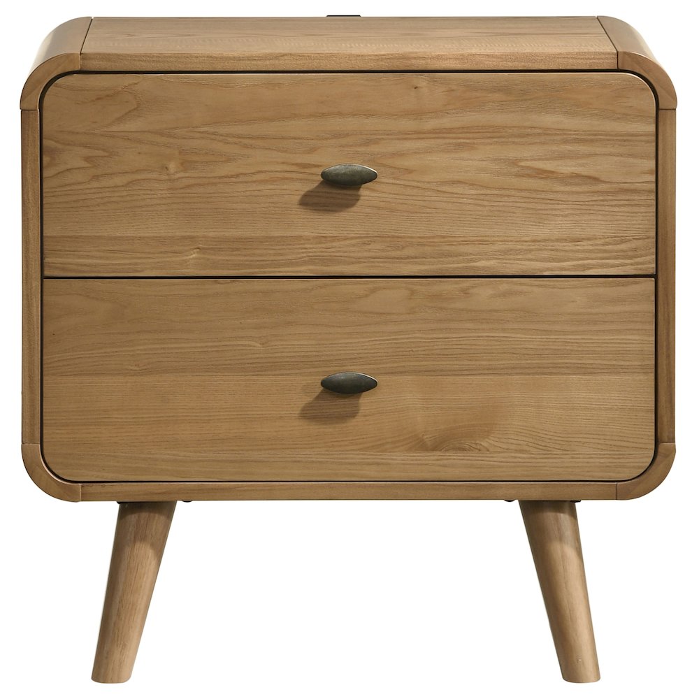 Robyn 2-drawer Nightstand Bedside Table Light Ash. Picture 3