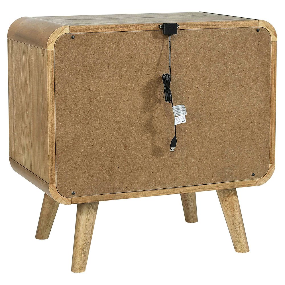 Robyn 2-drawer Nightstand Bedside Table Light Ash. Picture 6