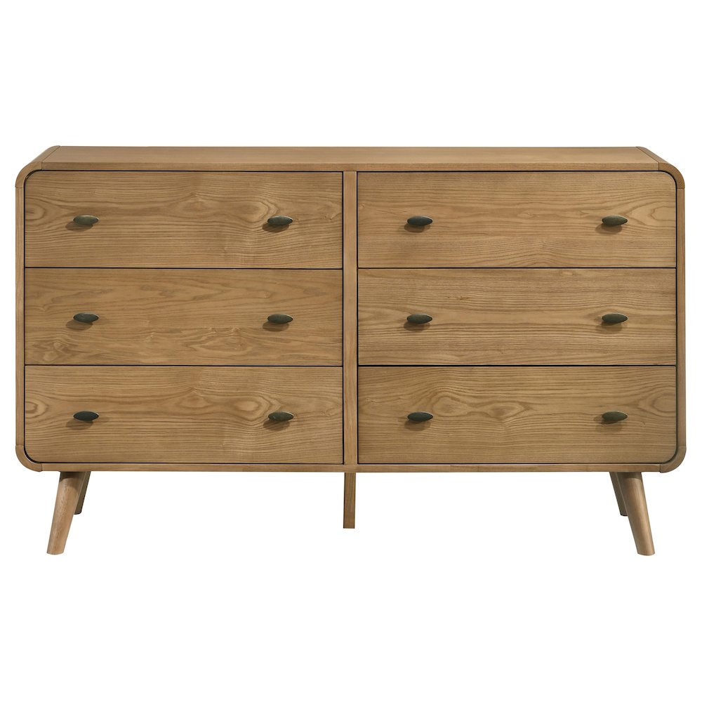 Robyn 6-drawer Dresser with Mirror Light Ash. Picture 3