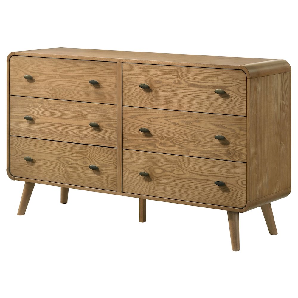 Robyn 6-drawer Dresser with Mirror Light Ash. Picture 4