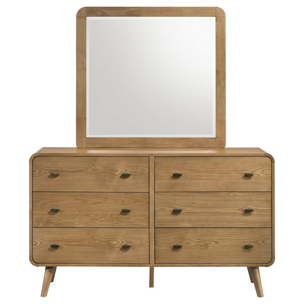Robyn 6-drawer Bedroom Dresser and Mirror Light Ash. Picture 3