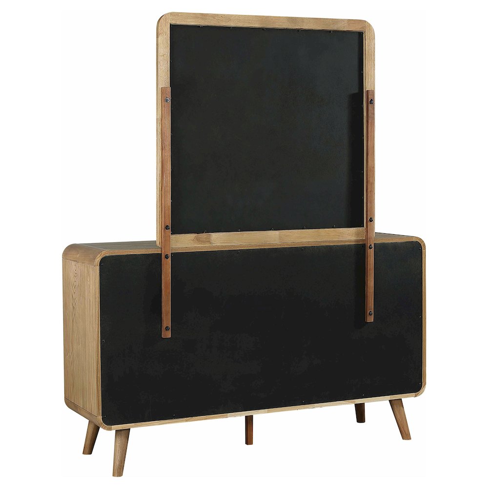 Robyn 6-drawer Bedroom Dresser and Mirror Light Ash. Picture 6