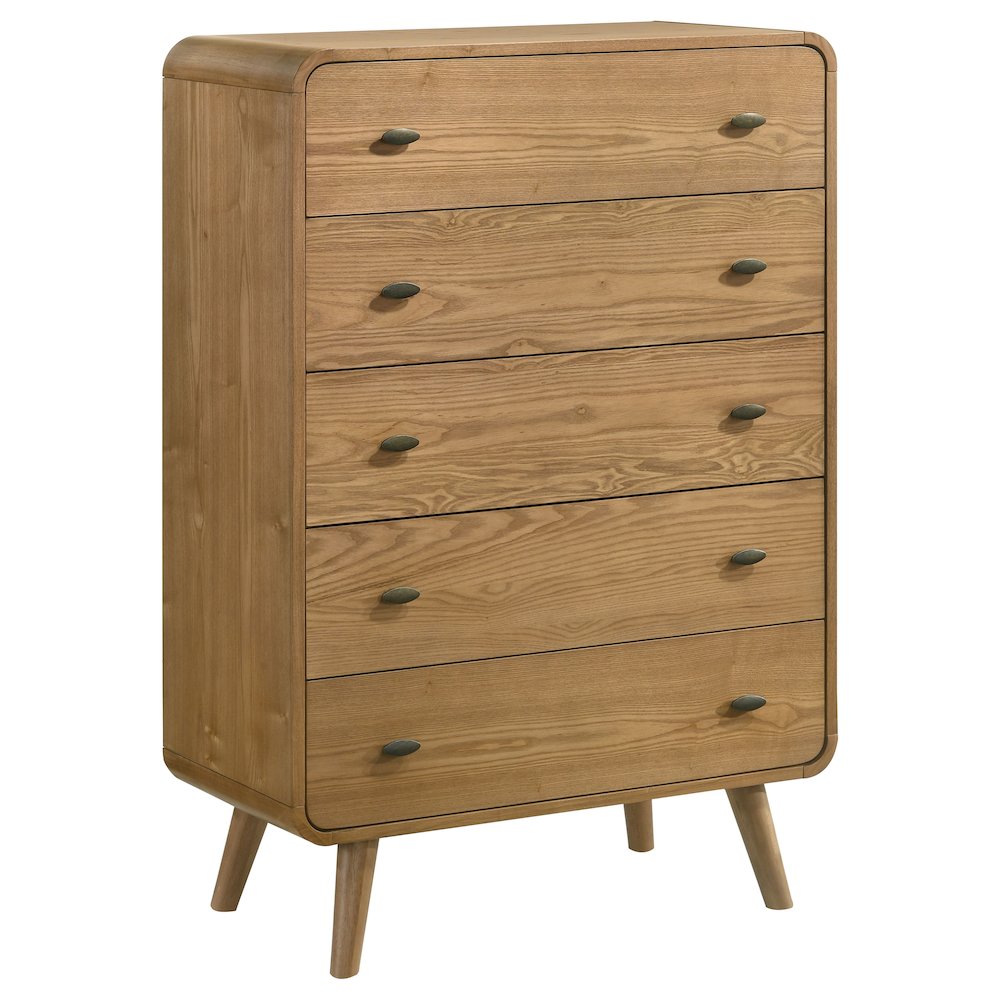 Robyn 5-drawer Bedroom Chest of Drawers Light Ash. Picture 1