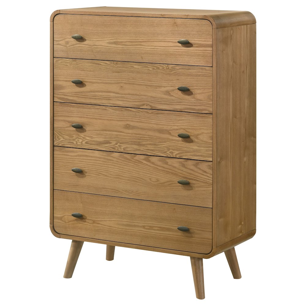 Robyn 5-drawer Bedroom Chest of Drawers Light Ash. Picture 4