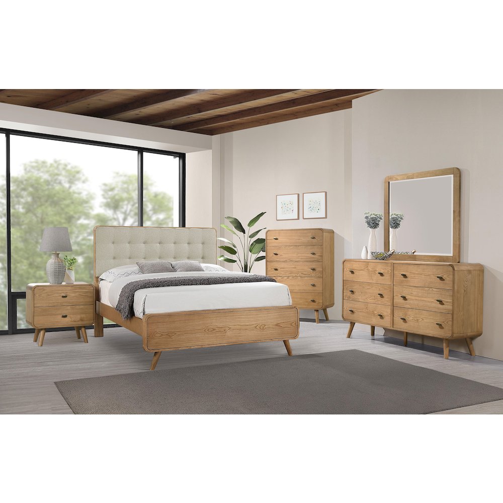 Robyn 5-drawer Bedroom Chest of Drawers Light Ash. Picture 12