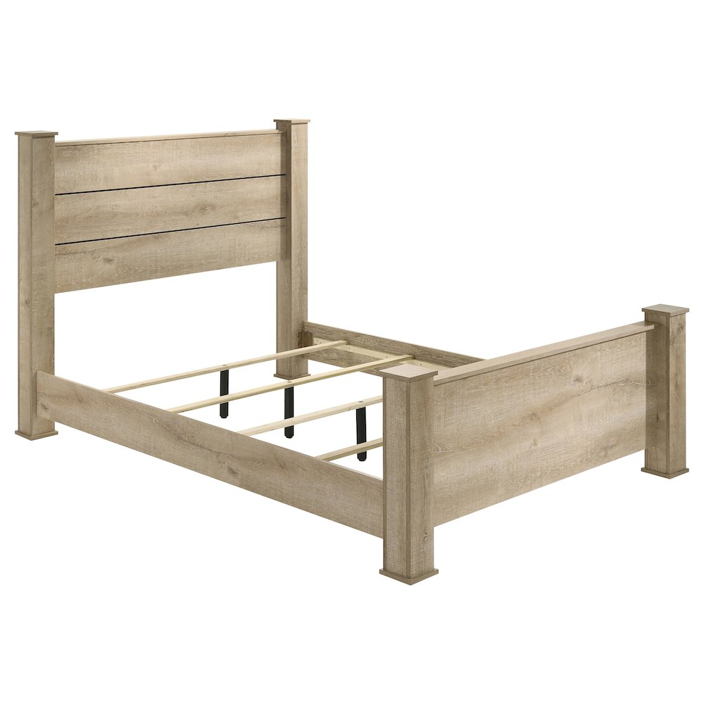 Oakglen 55-inch Queen Panel Bed Weathered Oak. Picture 1