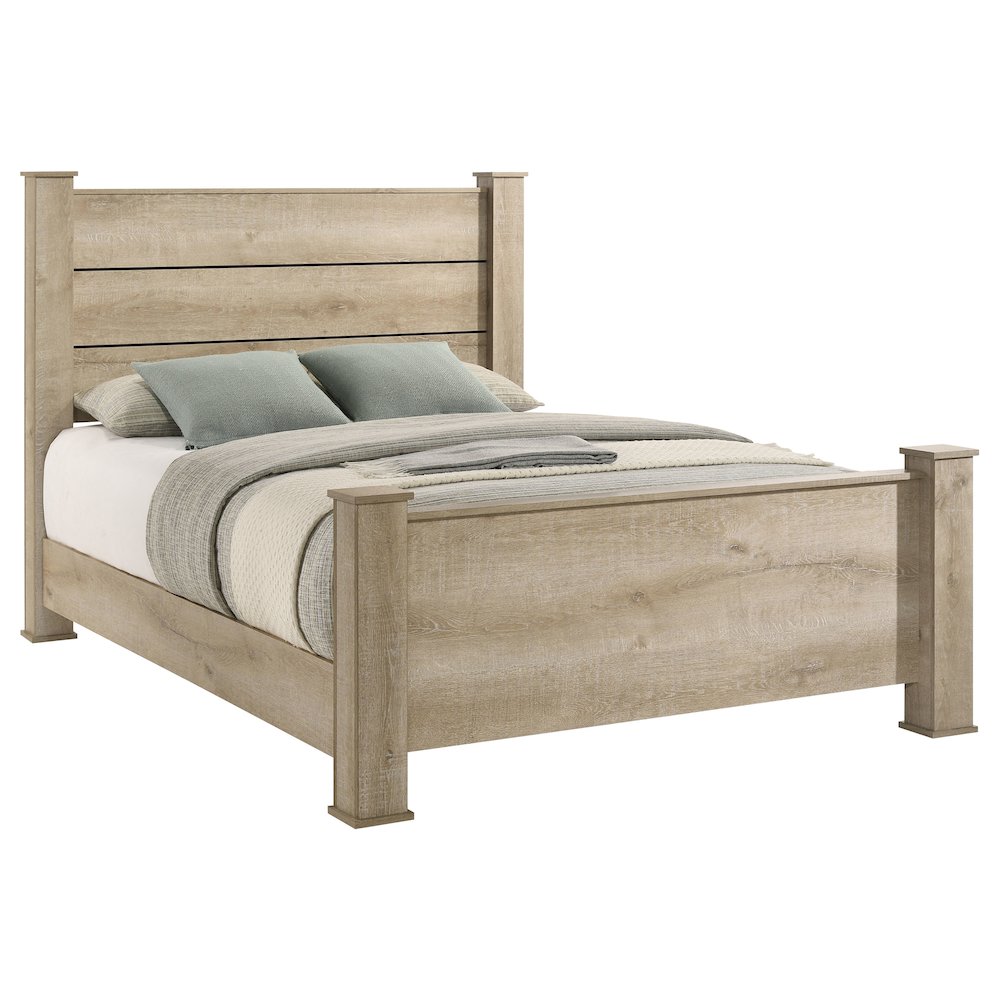 Oakglen 55-inch Queen Panel Bed Weathered Oak. Picture 3
