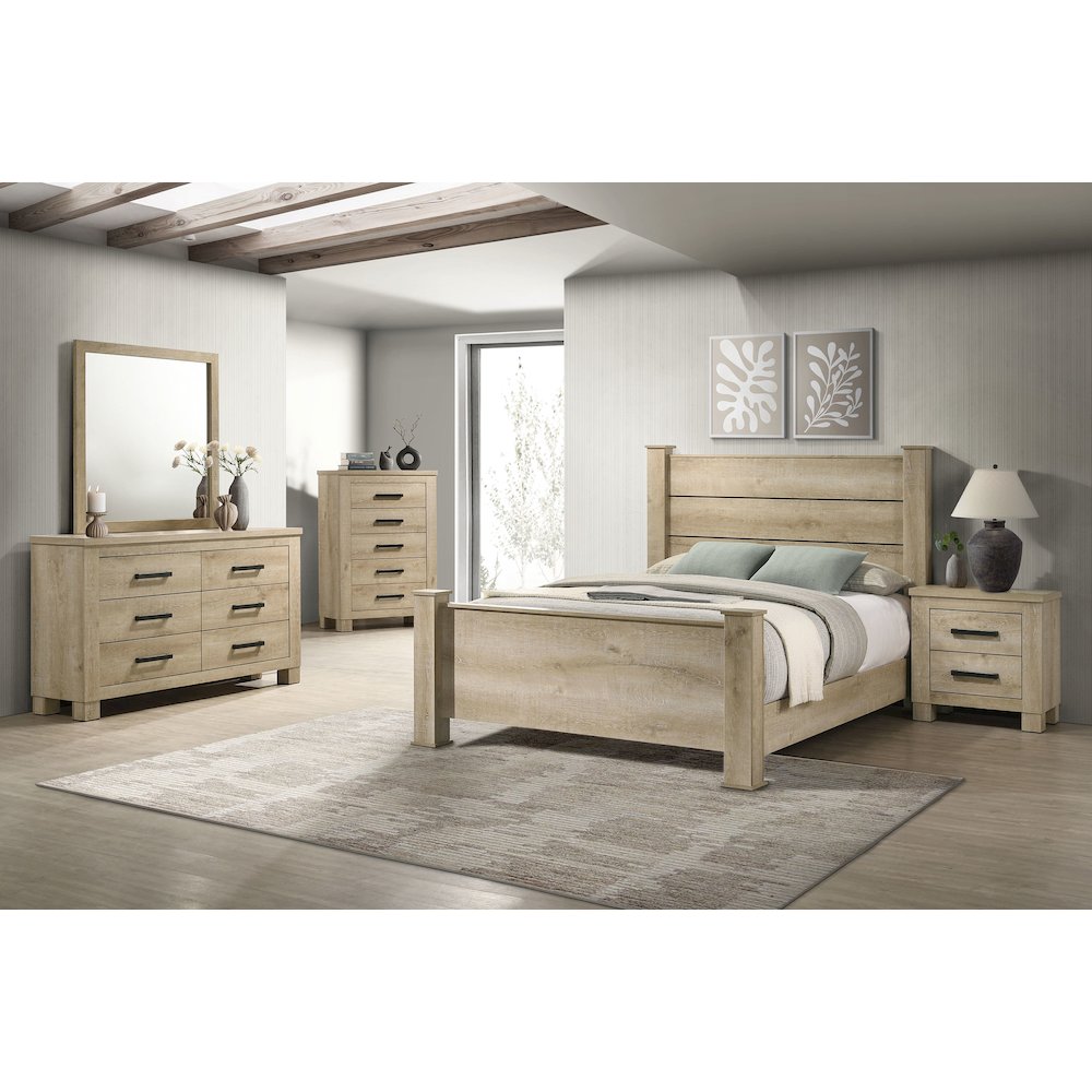Oakglen 5-piece Queen Bedroom Set Weathered Oak. Picture 1