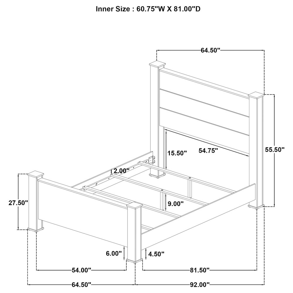 Oakglen 5-piece Queen Bedroom Set Weathered Oak. Picture 16