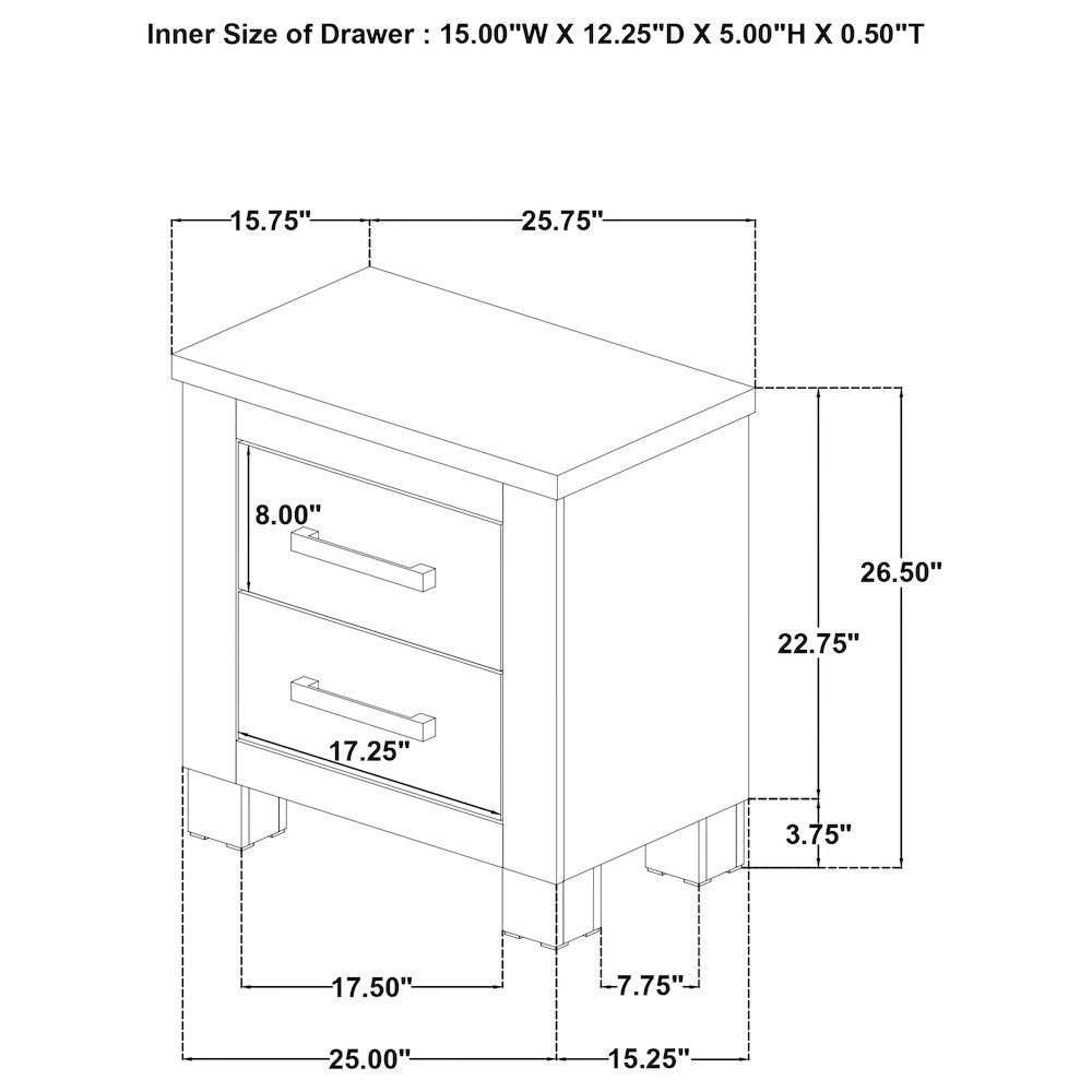Oakglen 5-piece Queen Bedroom Set Weathered Oak. Picture 17