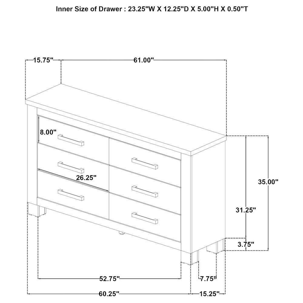 Oakglen 5-piece Queen Bedroom Set Weathered Oak. Picture 18