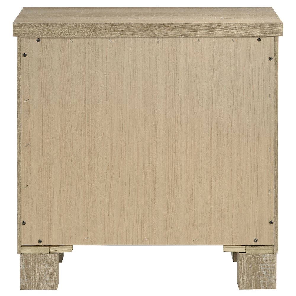 Oakglen 2-drawer Nightstand Bedside Table Weathered Oak. Picture 7