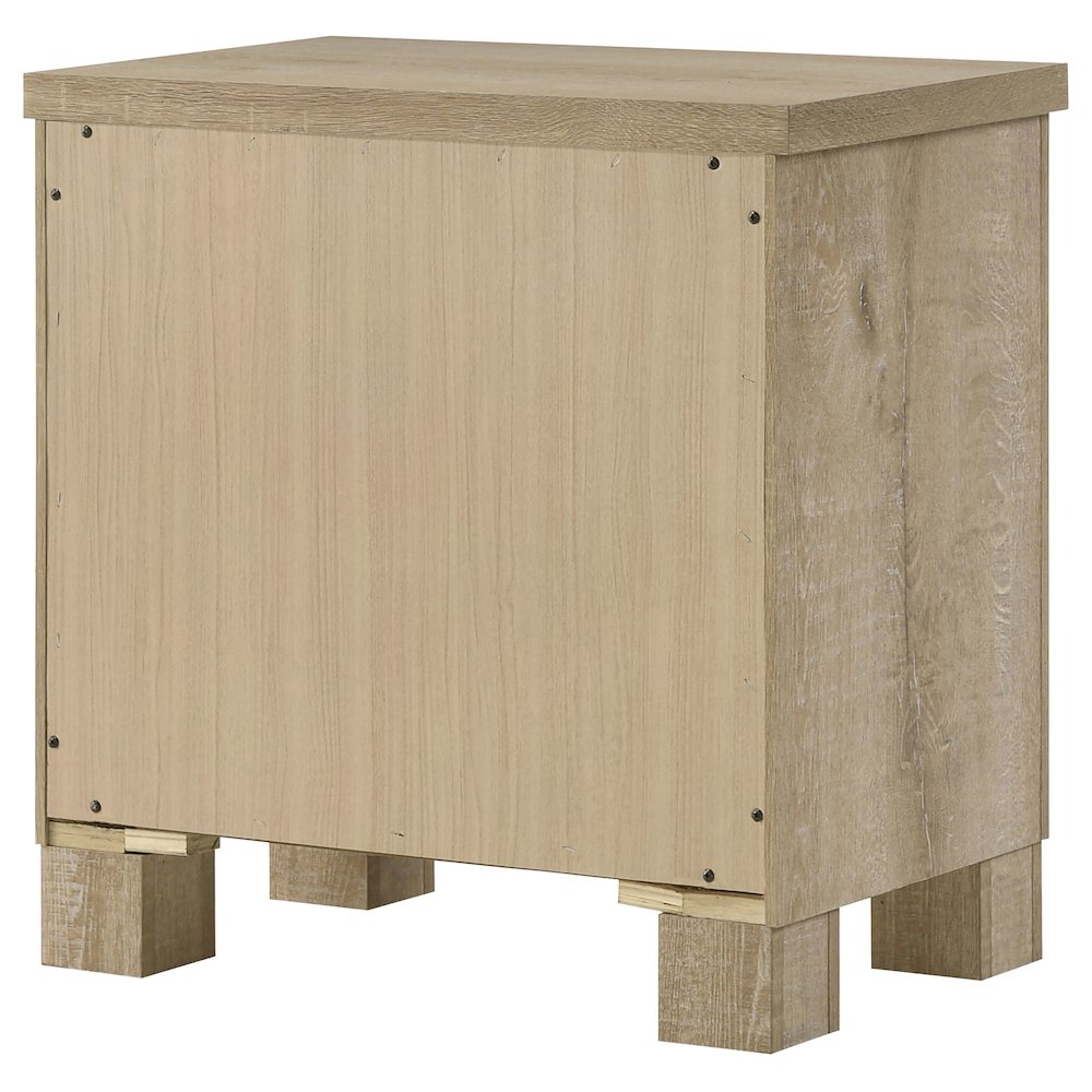 Oakglen 2-drawer Nightstand Bedside Table Weathered Oak. Picture 8