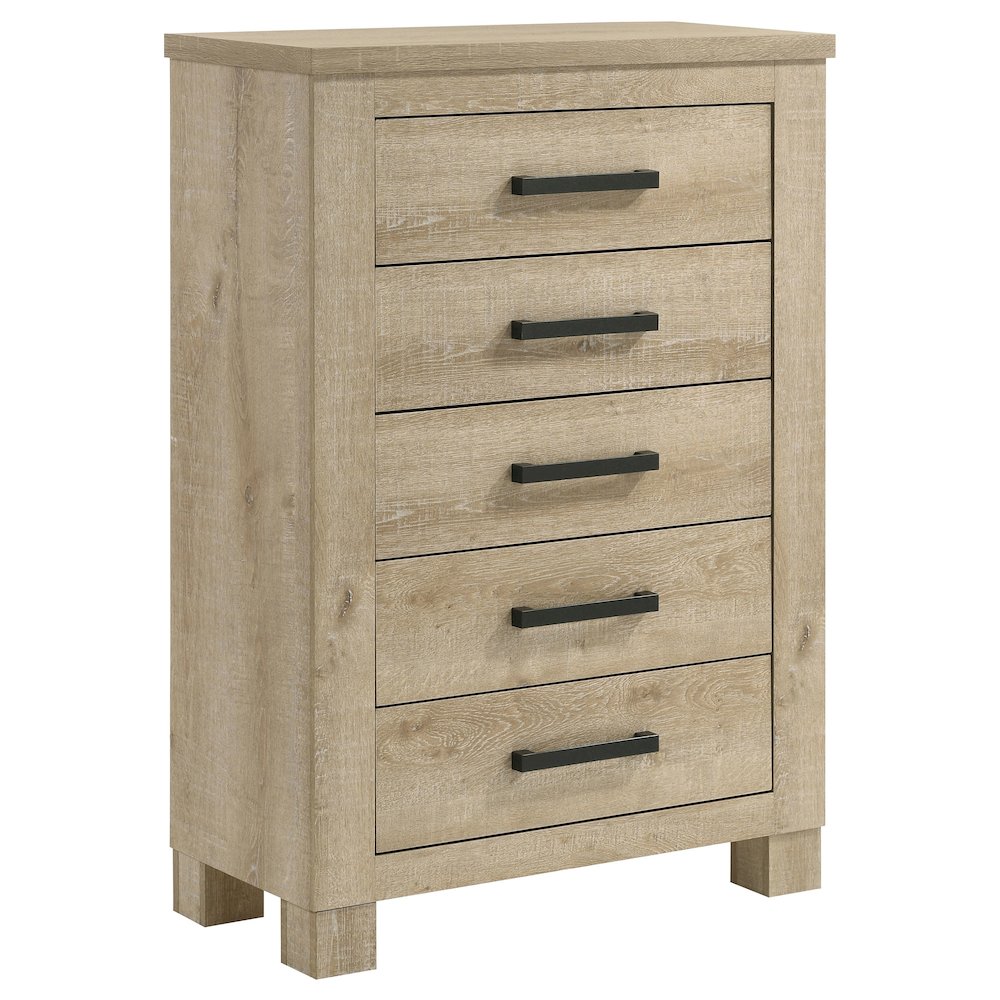 Oakglen 5-drawer Bedroom Chest of Drawers Weathered Oak. Picture 1