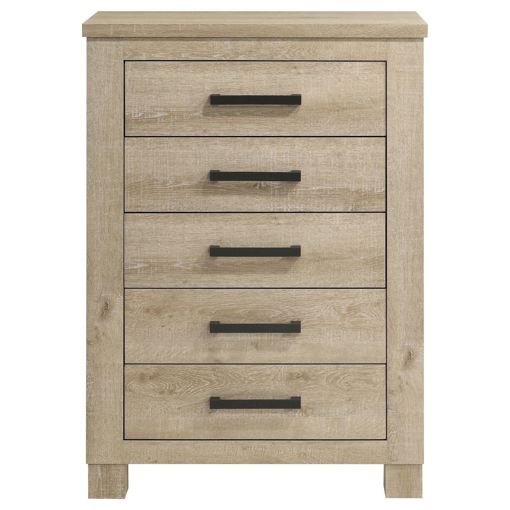 Oakglen 5-drawer Bedroom Chest of Drawers Weathered Oak. Picture 3