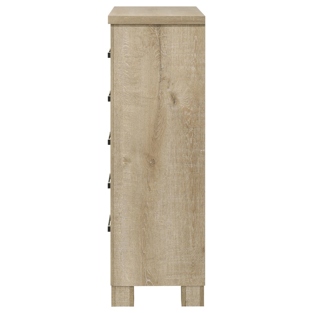 Oakglen 5-drawer Bedroom Chest of Drawers Weathered Oak. Picture 5