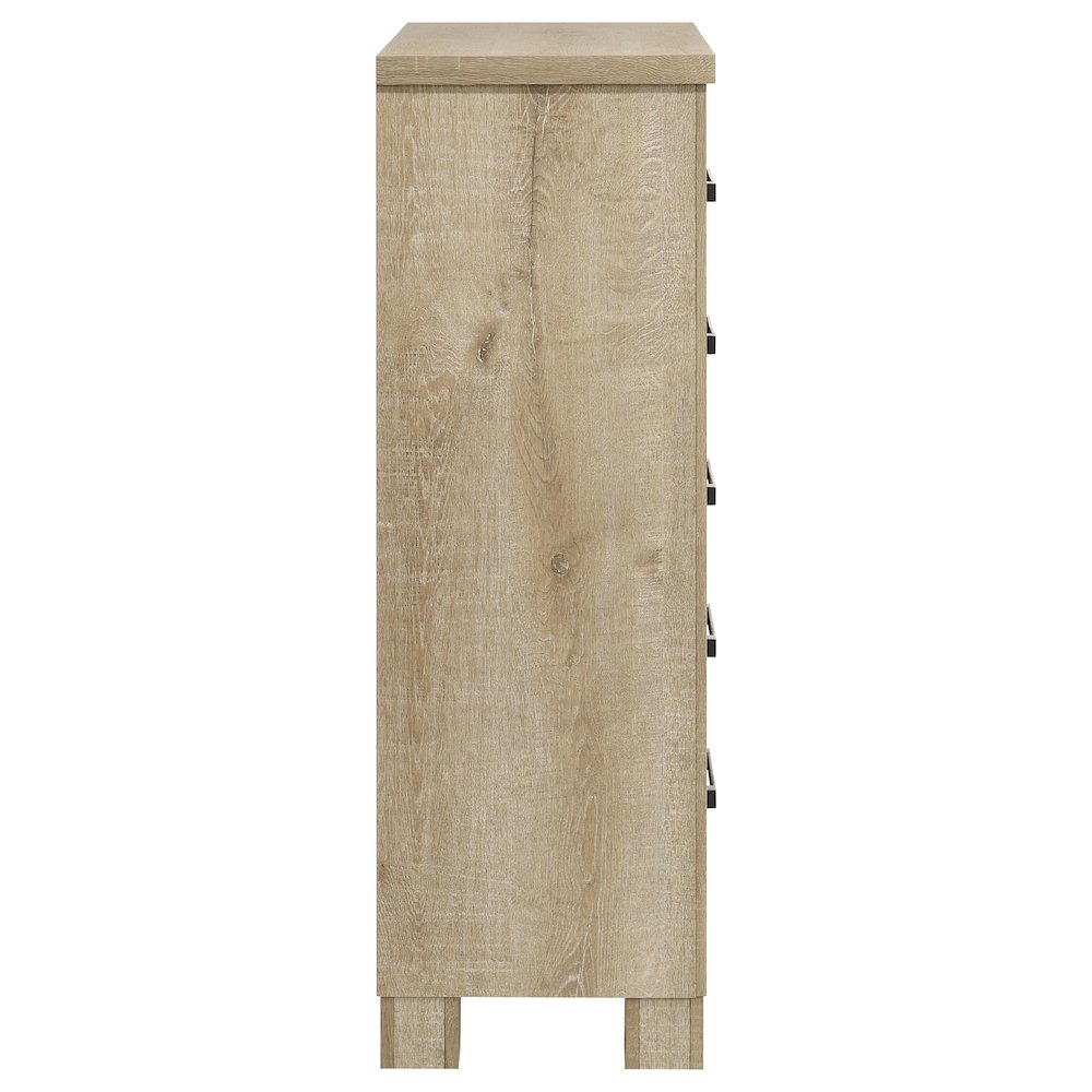 Oakglen 5-drawer Bedroom Chest of Drawers Weathered Oak. Picture 9